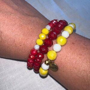 Ermish Red and Yellow Bracelet Trio